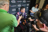 Alex Bowman during the NASCAR Cup Series Playoff Media Day. Source: Imagn